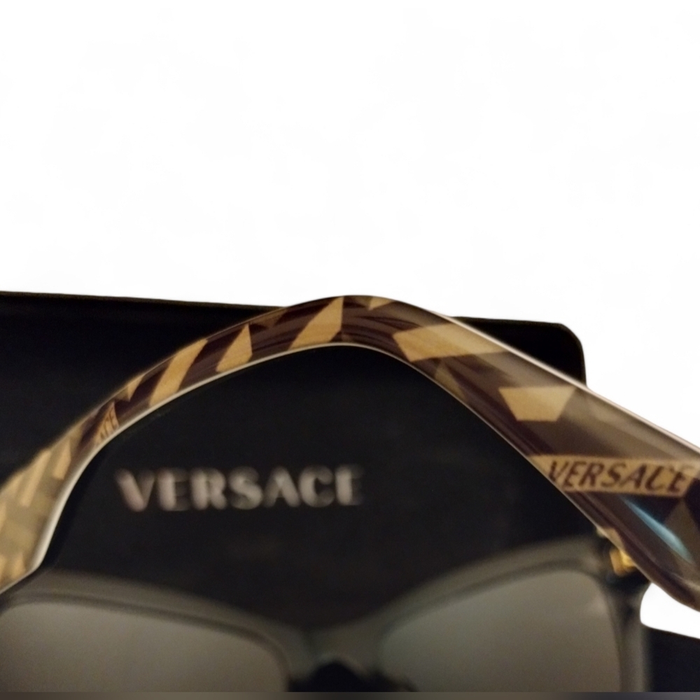 NEW VERSACE Sunglasses 4417U 5358/87 56mm Black-Dark Gray Logo Eyeglasses Unisex - Picture 13 of 16